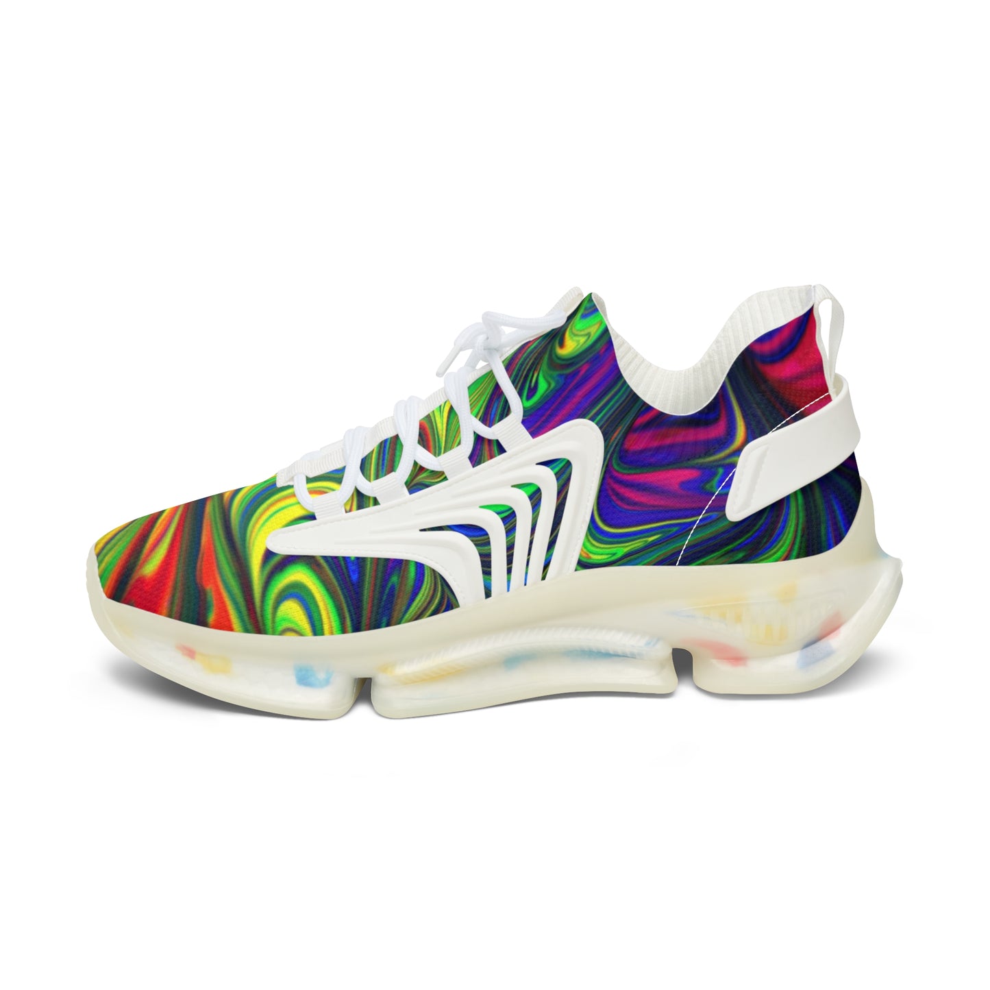 Color swirls    Women's Mesh Sneakers (8541957783871)