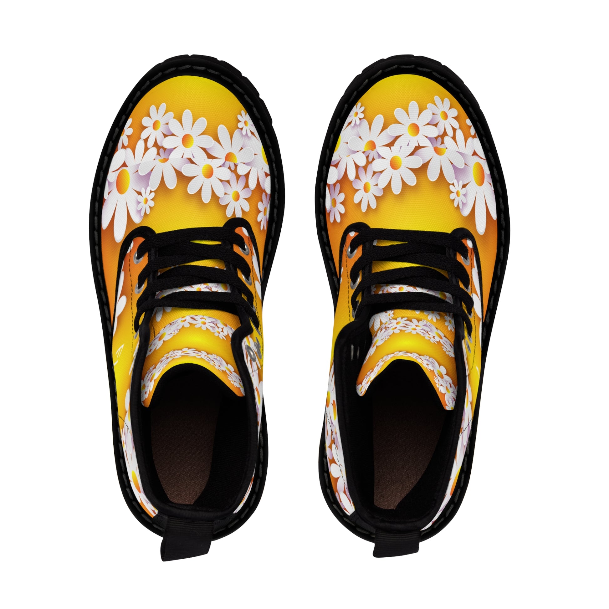 Flower Child   Women's Canvas Boots (8539972927807)