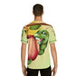 Worm and apple  Men's Baseball Jersey (AOP) (8540468937023)