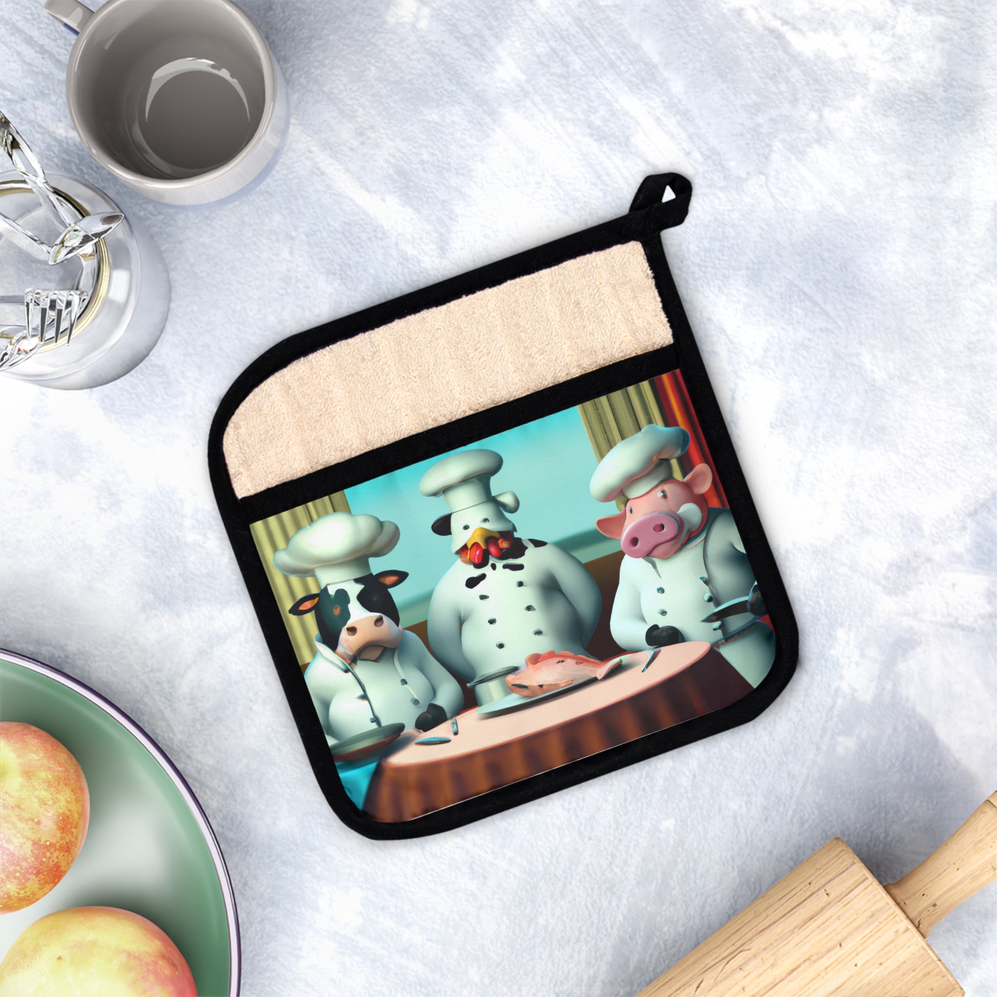 3 chefs   V2   Pot Holder with Pocket (8543804948799)