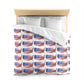 America in flag     Microfiber Duvet Cover (8542018994495)