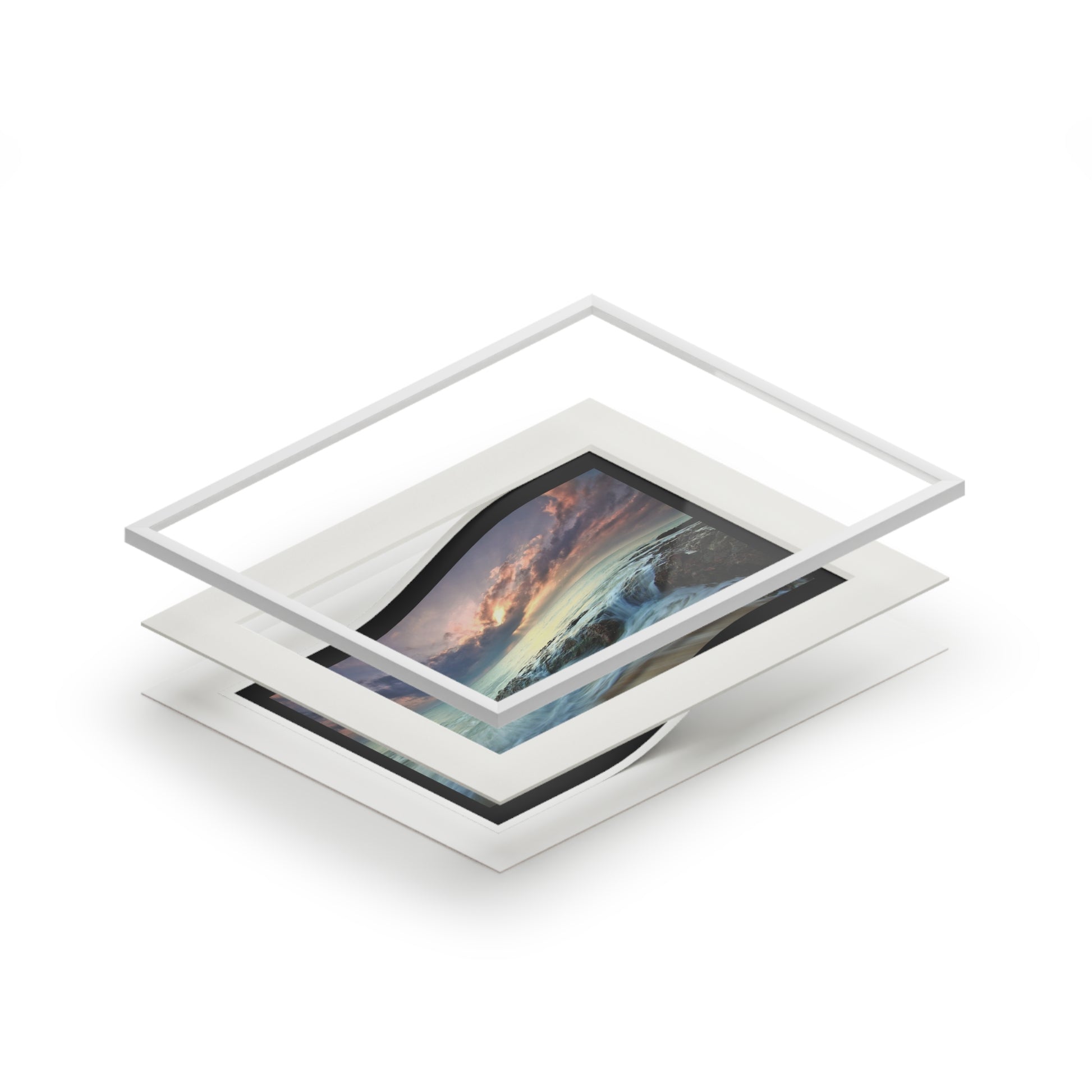Ocean light     Fine Art Prints (Passepartout Paper Frame) (8543784108351)
