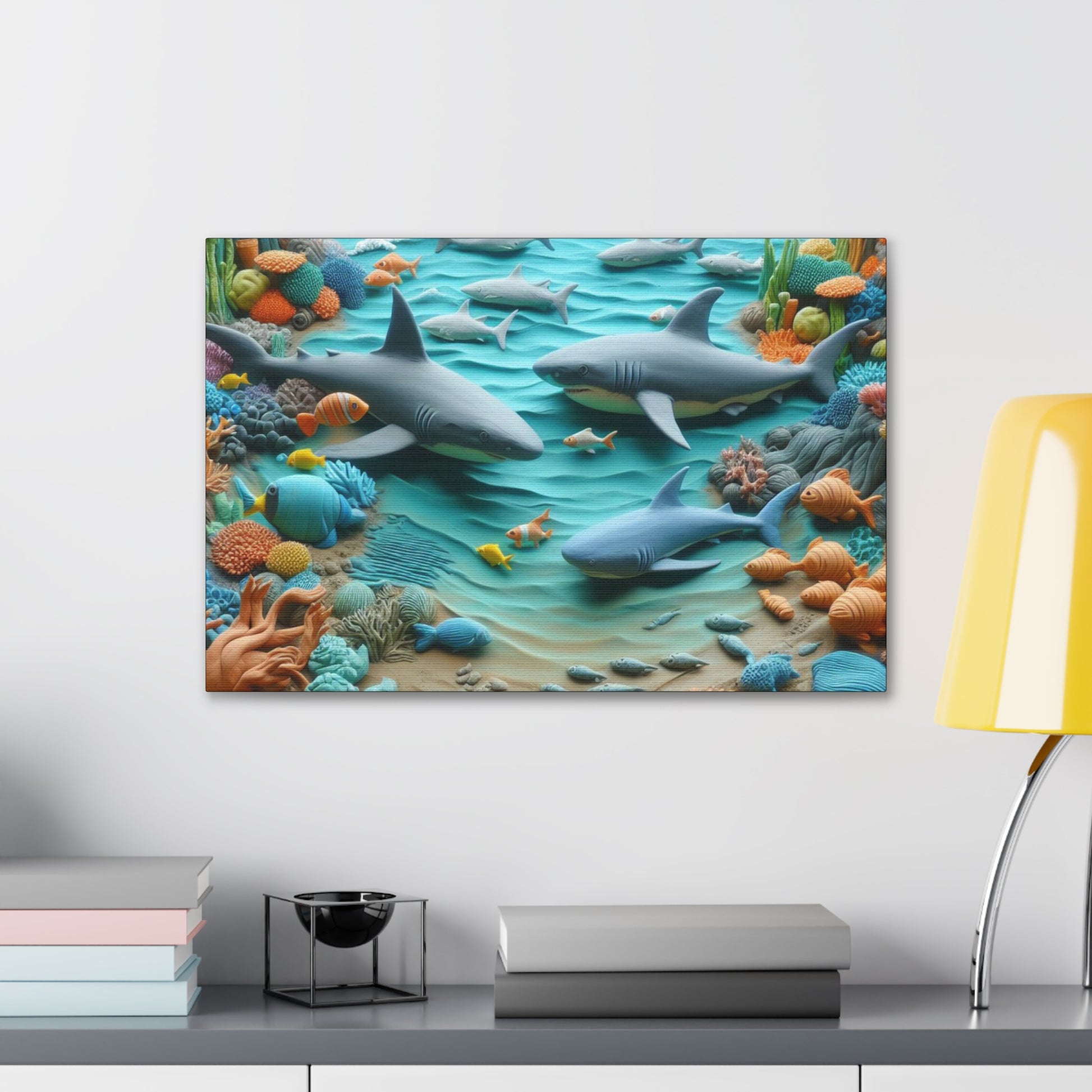Canvas Gallery Wraps Ocean Clay Art Wall Decor (9726600708415)