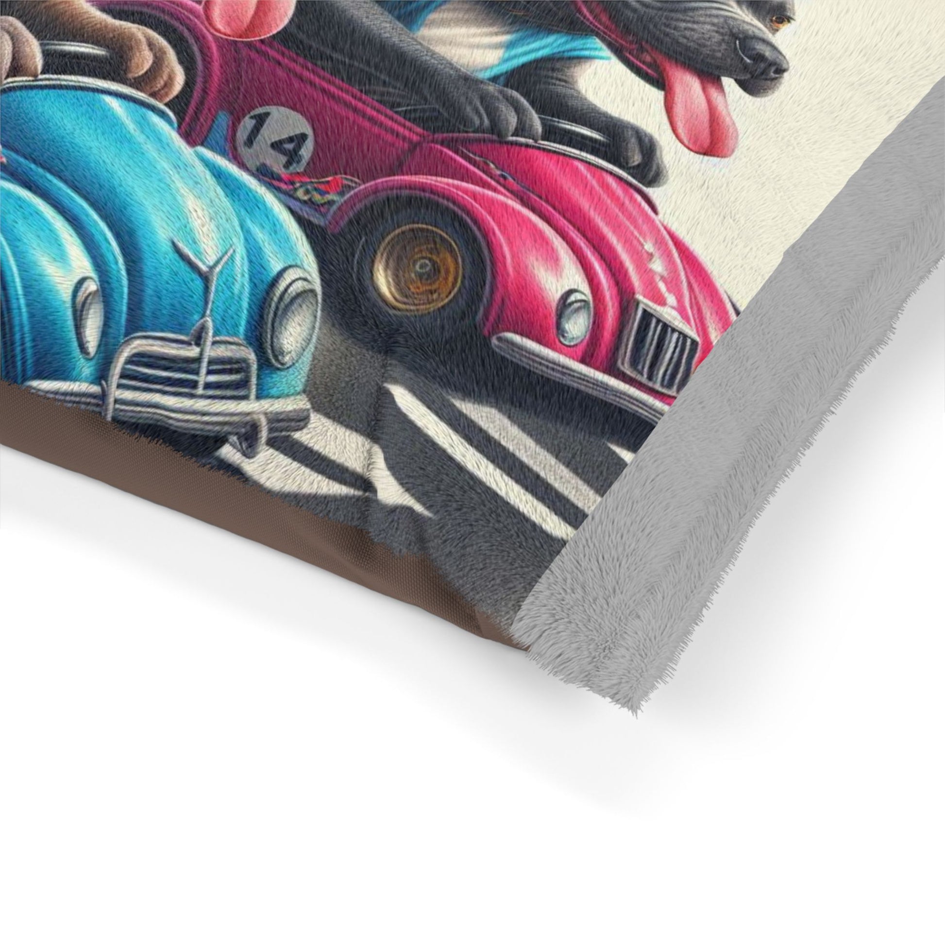 Dog Bed - Pit Bull Racing Cars Design (9726631903551)