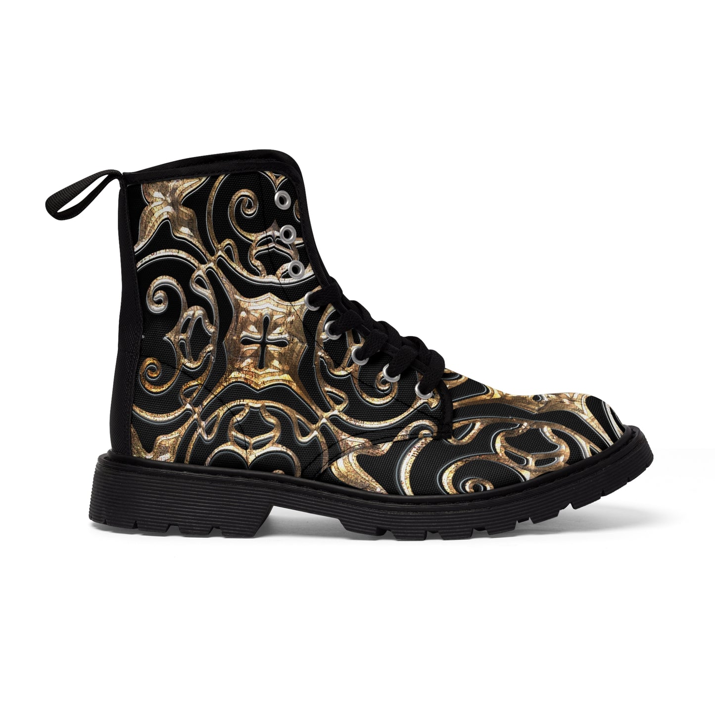 Golden Brooch  Women's Canvas Boots (8539933966655)