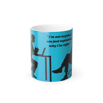 I'm not arguing , blue, man side - Color Morphing Mug, 11oz (8219957788991)