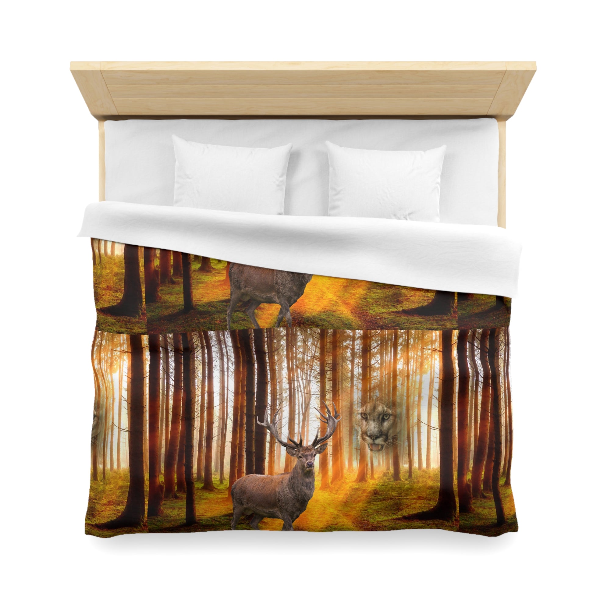 Elk and Couger     Microfiber Duvet Cover (8543726371135)