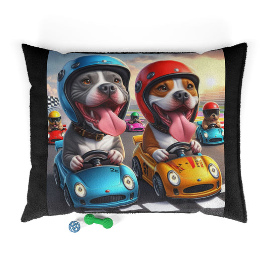 Dog Bed - Pit Bulls Race Car Print (9726637048127)