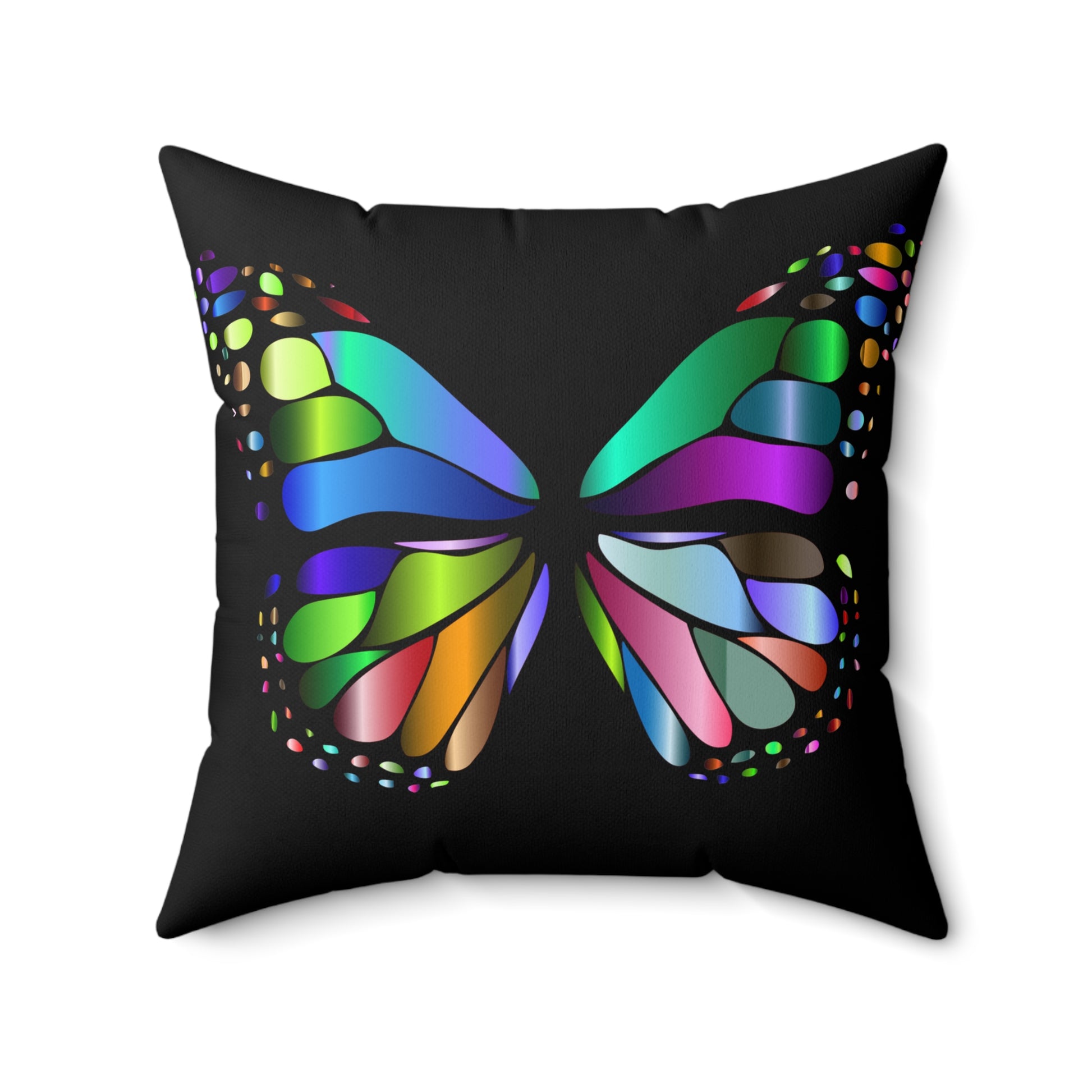 Colorful  Butterfly - Spun Polyester Square Pillow (8202201170239)