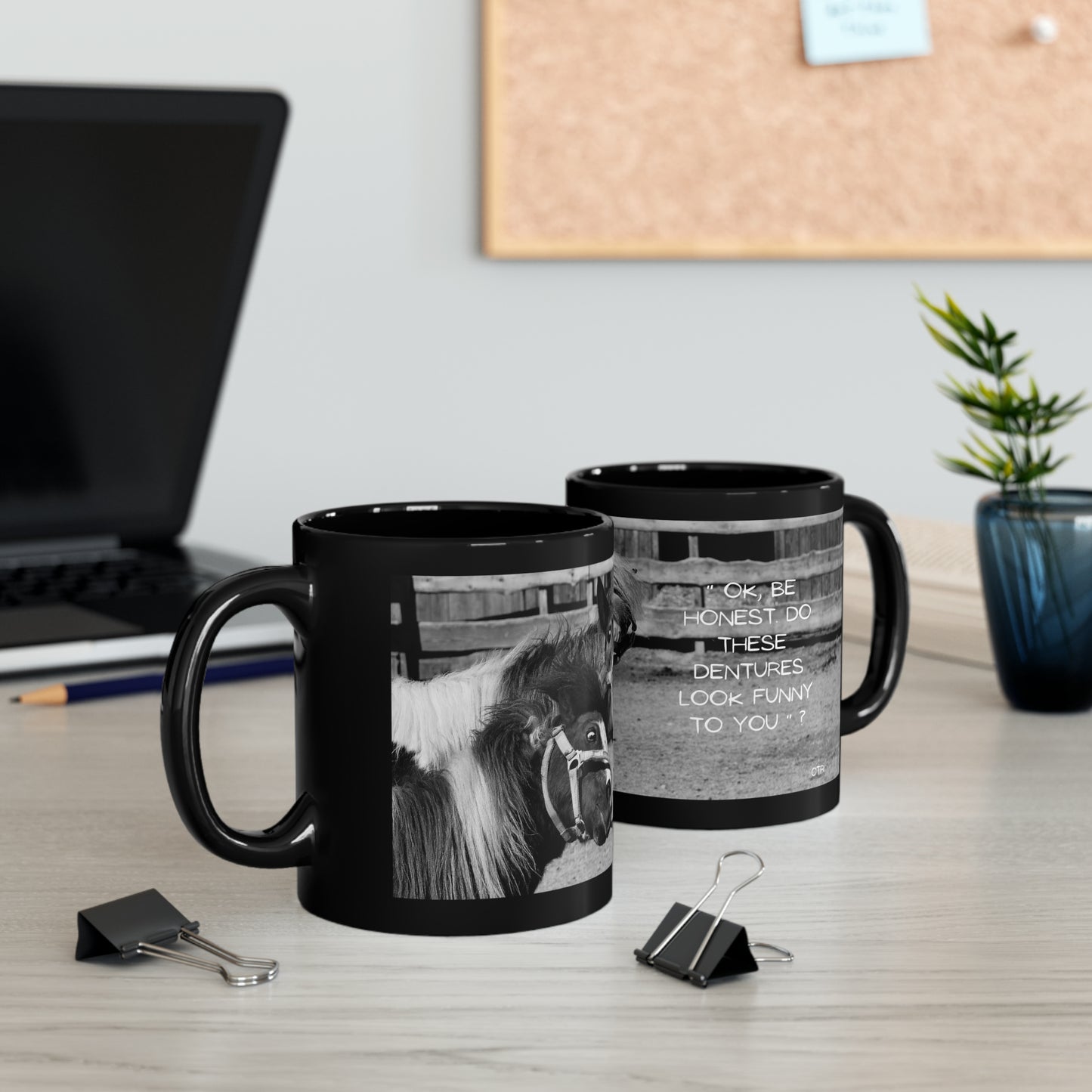 Be honest ! Dentures 11oz Black Mug (8218102300991)