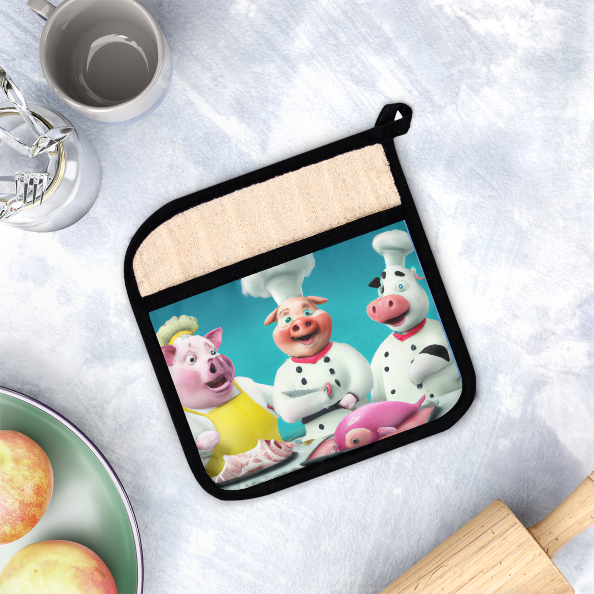 3 Chefs    Pot Holder with Pocket (8543796101439)