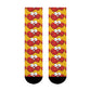 Red crab on yellow Crew Socks (EU) (8194512322879)