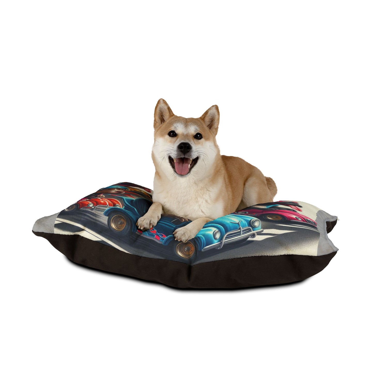 Dog Bed - Pit Bull Racing Cars Design (9726631903551)