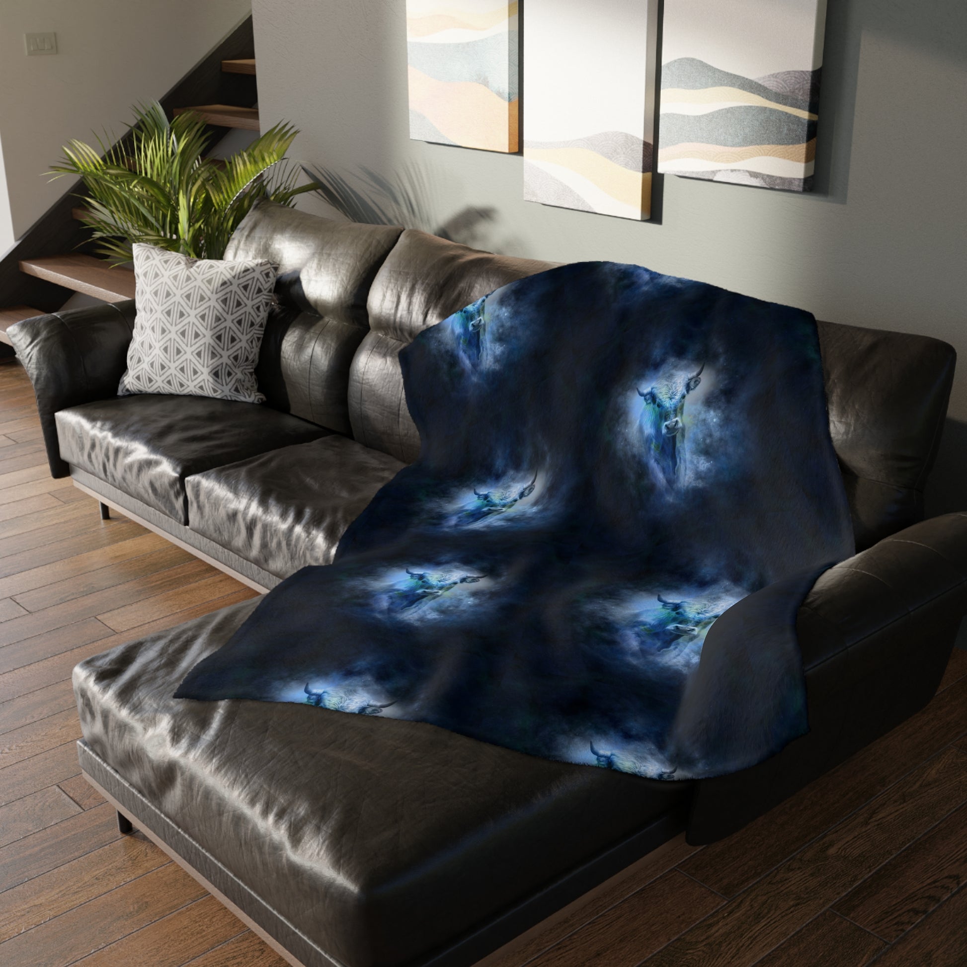 Taurus                 Velveteen Minky Blanket (Two-sided print) (8543813927231)