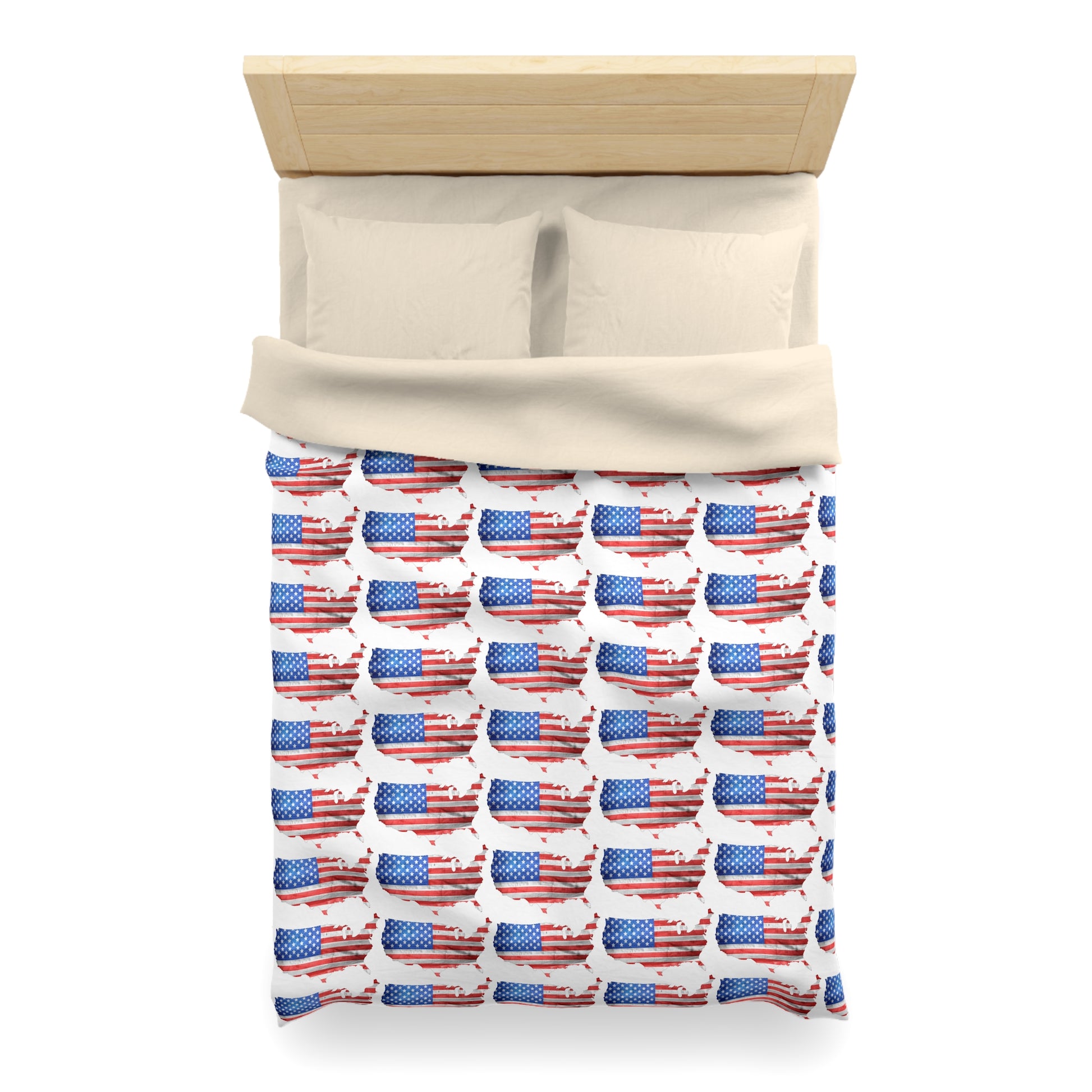 America in flag     Microfiber Duvet Cover (8542018994495)