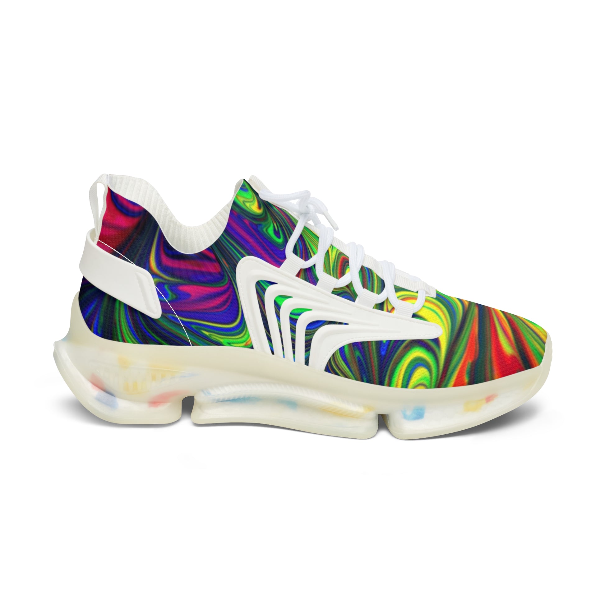Color swirls    Women's Mesh Sneakers (8541957783871)