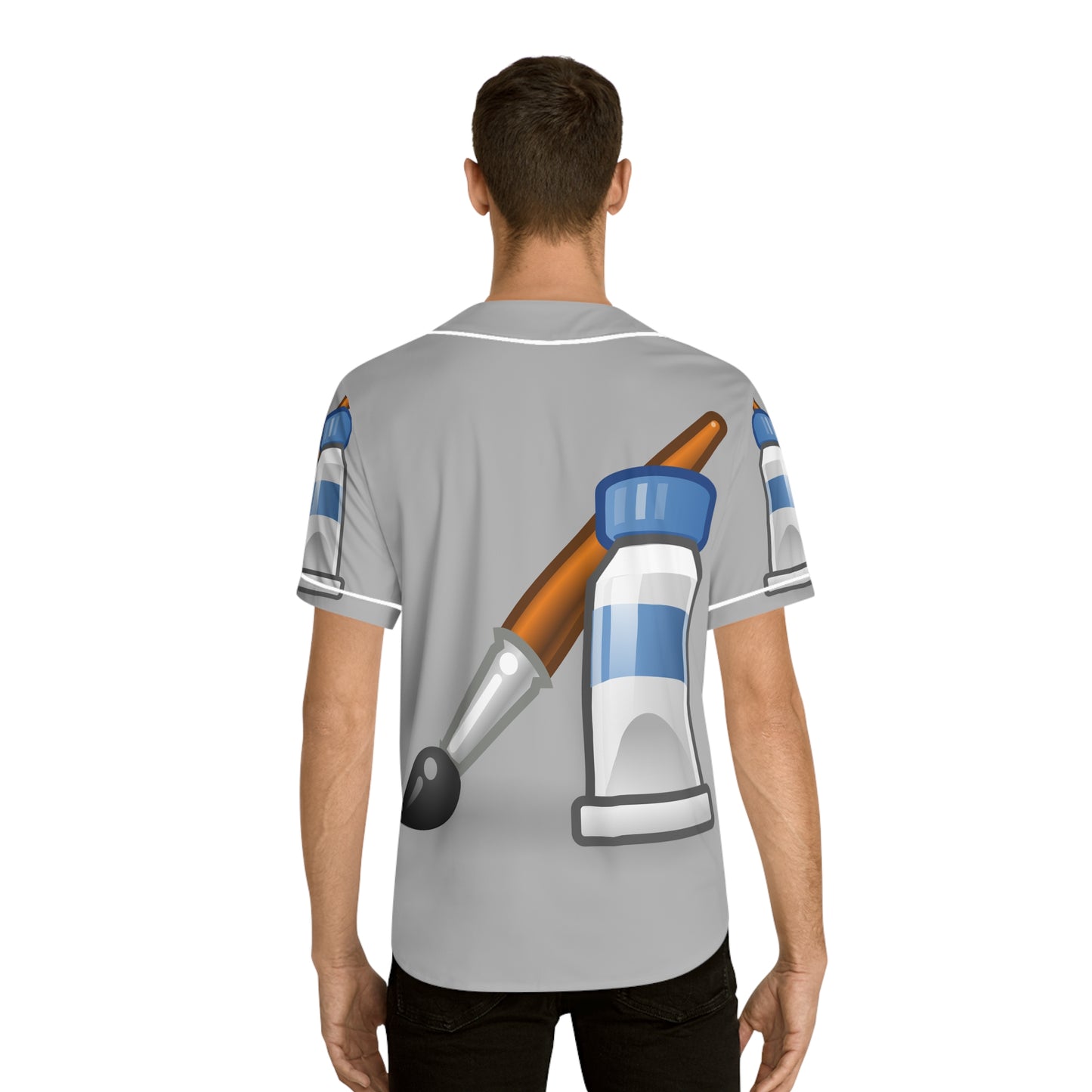 Paint brush    Men's Baseball Jersey (AOP) (8540490662207)