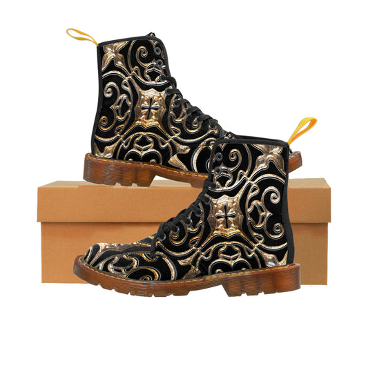 Golden Brooch  Women's Canvas Boots (8539933966655)