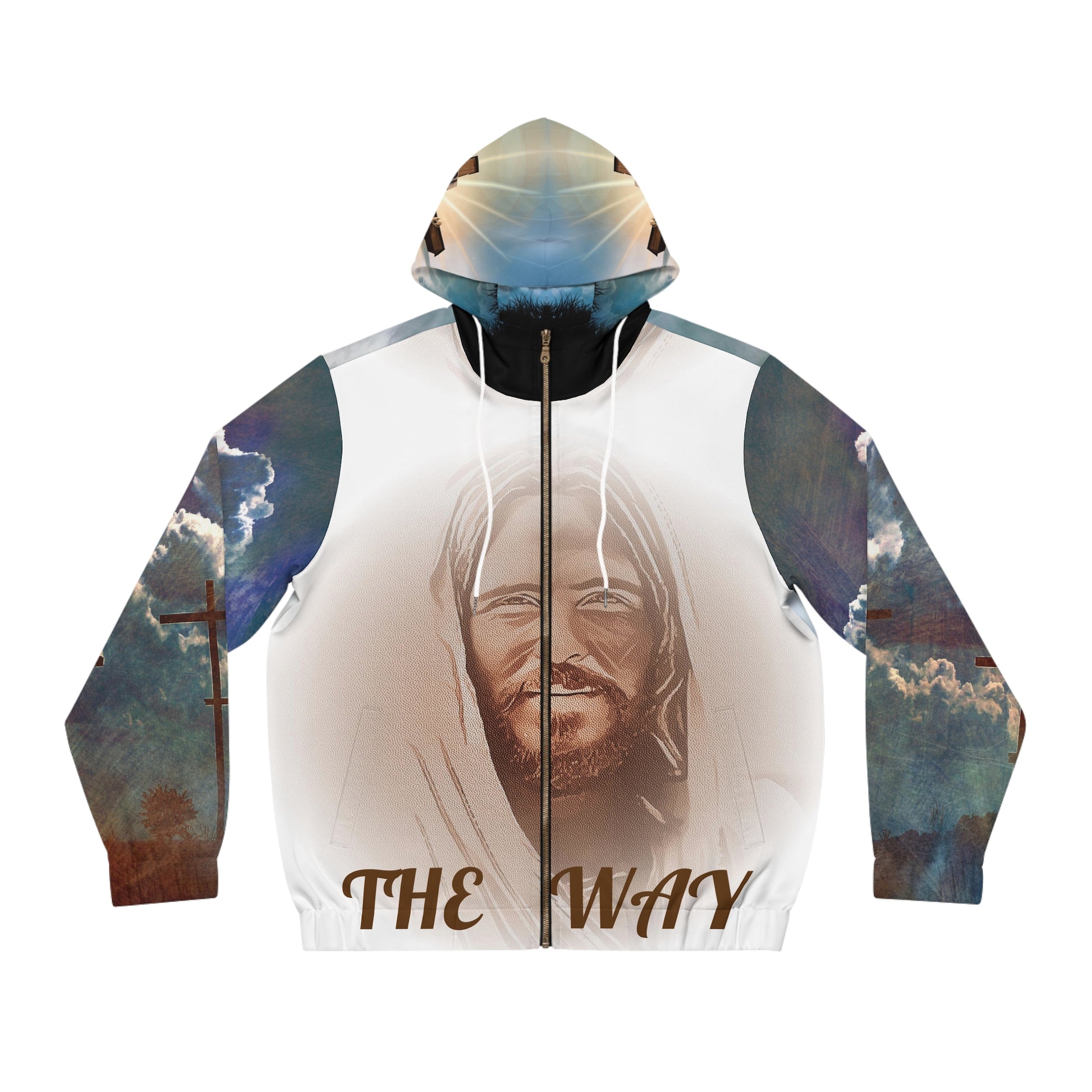 Jesus    Men's Full-Zip Hoodie (AOP) (8507841642815)