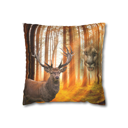 Faux Suede Square Pillow Case (9201332388159)