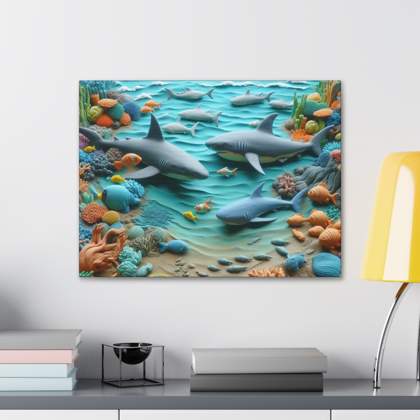 Canvas Gallery Wraps Ocean Clay Art Wall Decor (9726600708415)