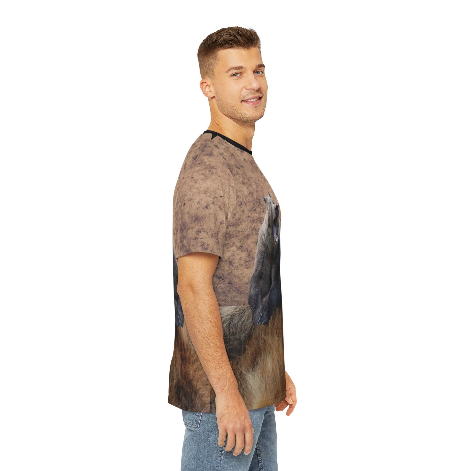 Bear   Men's Polyester Tee (AOP) (8562396627263)