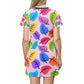 Colored leaf    All Over Print T-Shirt Dress (8540602761535)