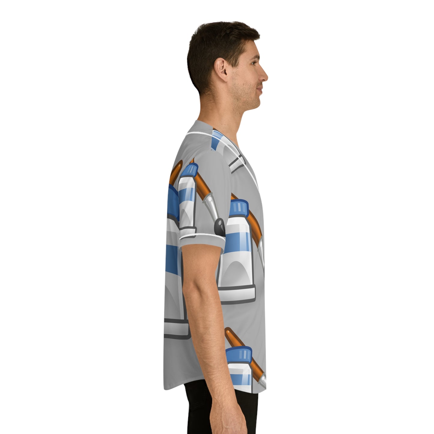 Paint brush    Men's Baseball Jersey (AOP) (8540490662207)
