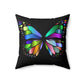 Colorful  Butterfly - Spun Polyester Square Pillow (8202201170239)
