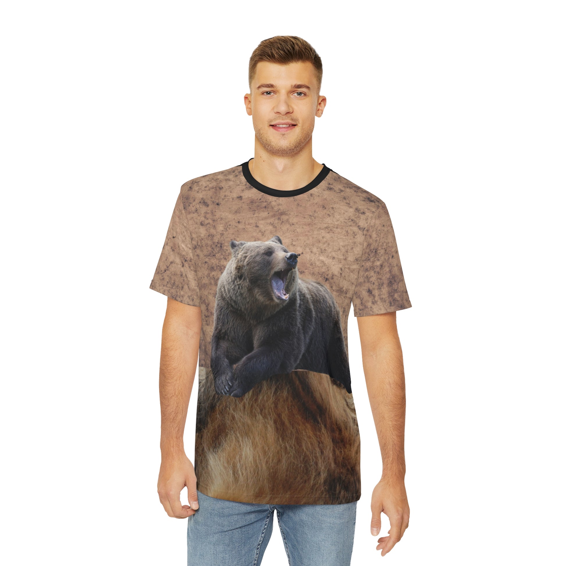 Bear   Men's Polyester Tee (AOP) (8562396627263)
