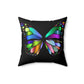 Colorful  Butterfly - Spun Polyester Square Pillow (8202201170239)
