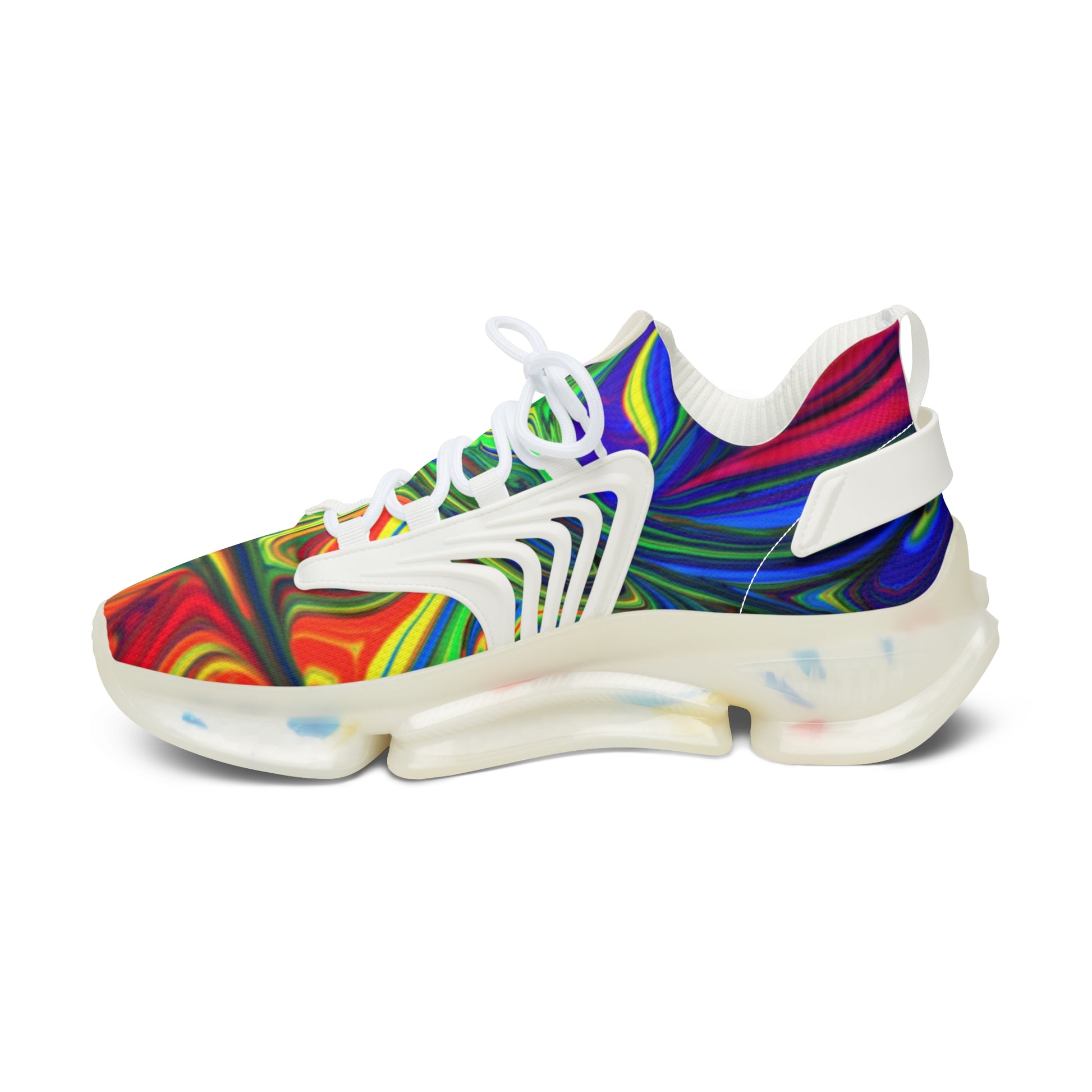Color swirls    Women's Mesh Sneakers (8541957783871)