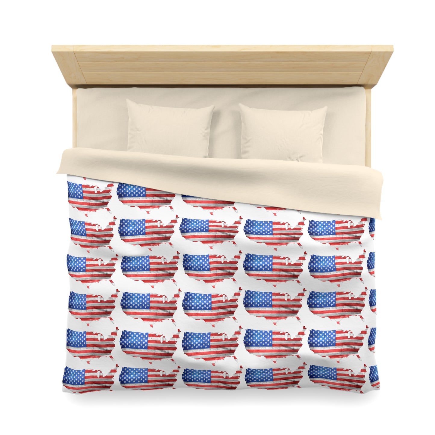 America in flag     Microfiber Duvet Cover (8542018994495)