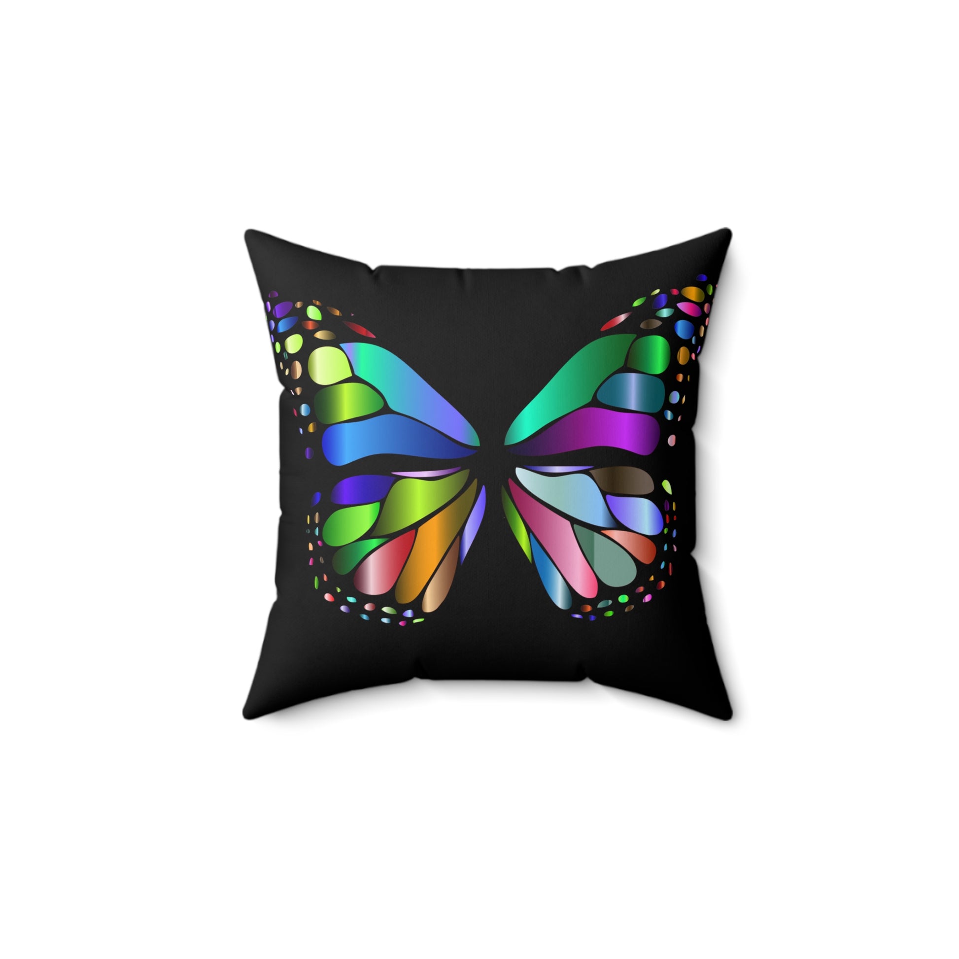 Colorful  Butterfly - Spun Polyester Square Pillow (8202201170239)