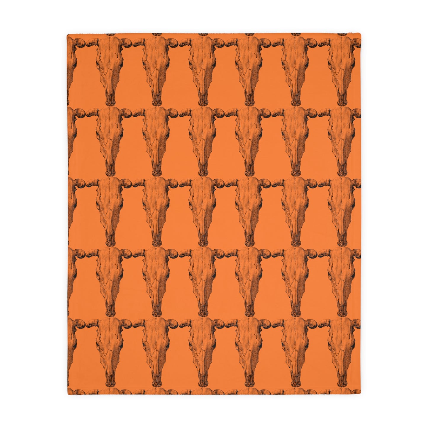 Cow Skull   Velveteen Minky Blanket (Two-sided print) (8543815172415)