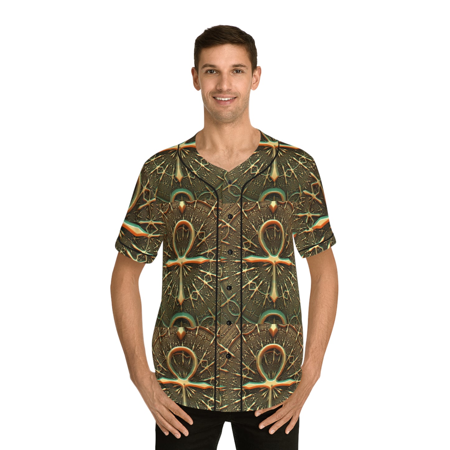 Golden Cross    Men's Baseball Jersey (AOP) (8540482044223)