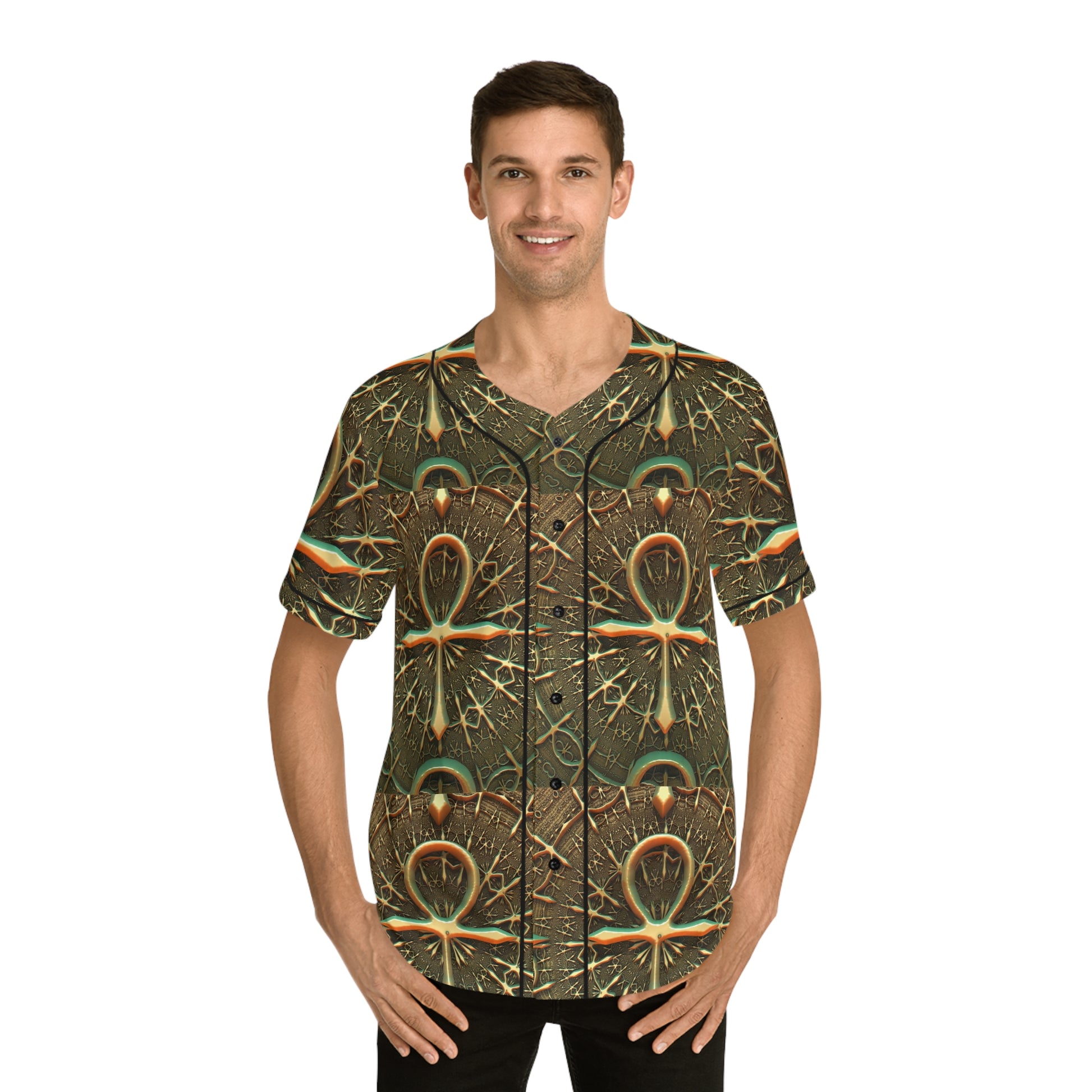 Golden Cross    Men's Baseball Jersey (AOP) (8540482044223)