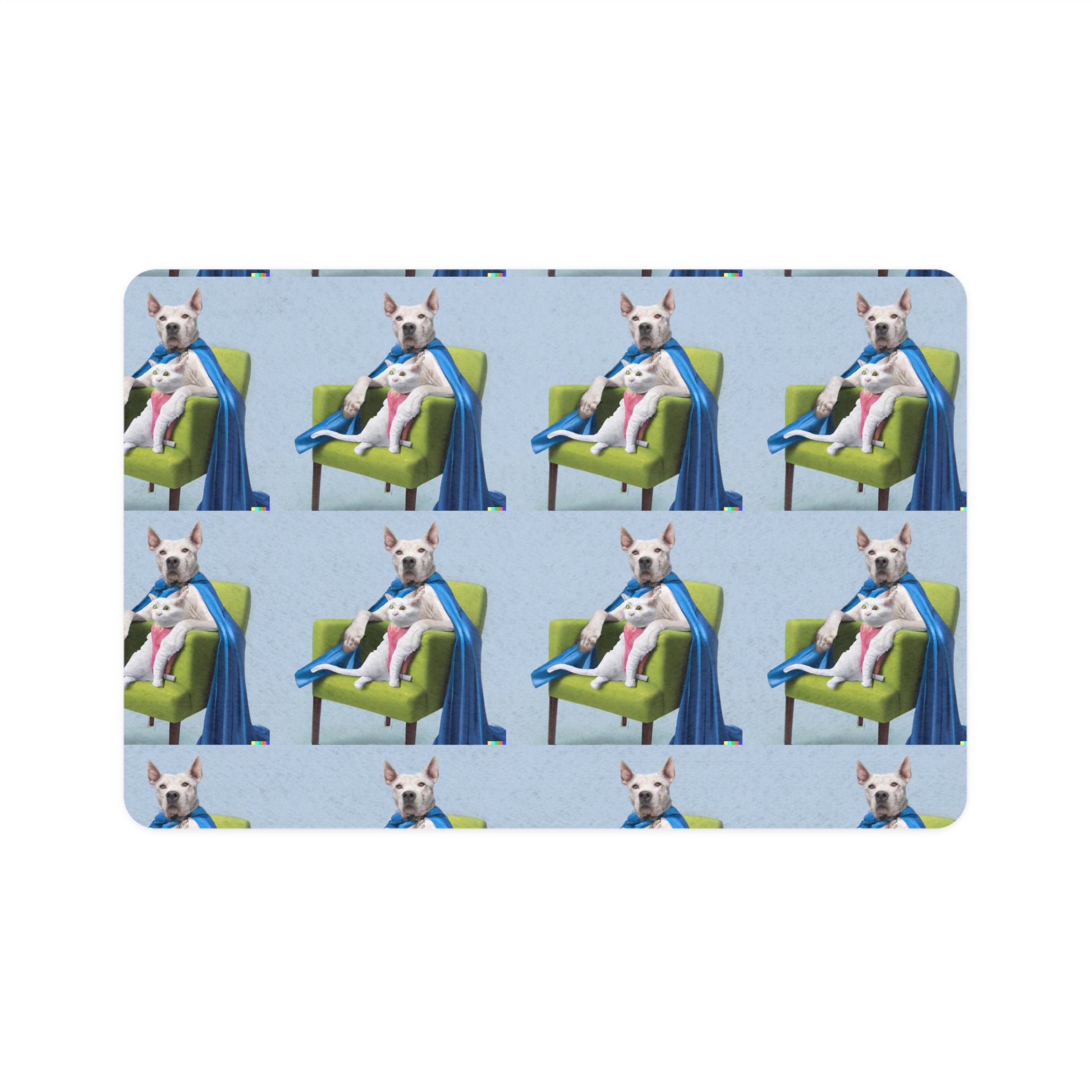 Pet Food Mat (12x18) Friends in chair (8534813835583)