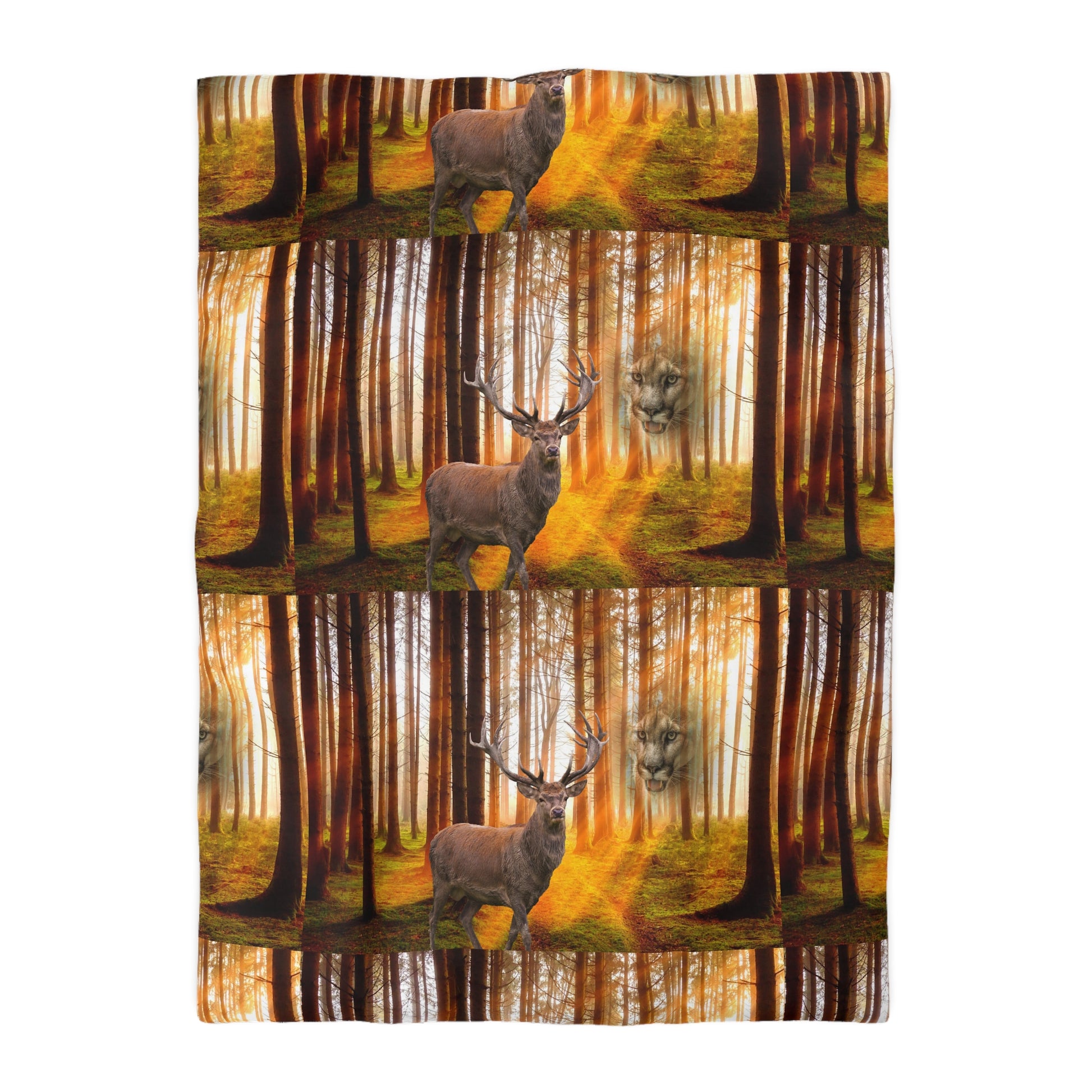 Elk and Couger     Microfiber Duvet Cover (8543726371135)