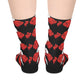 Red crab on black  Mid-length Socks (8185593561407)