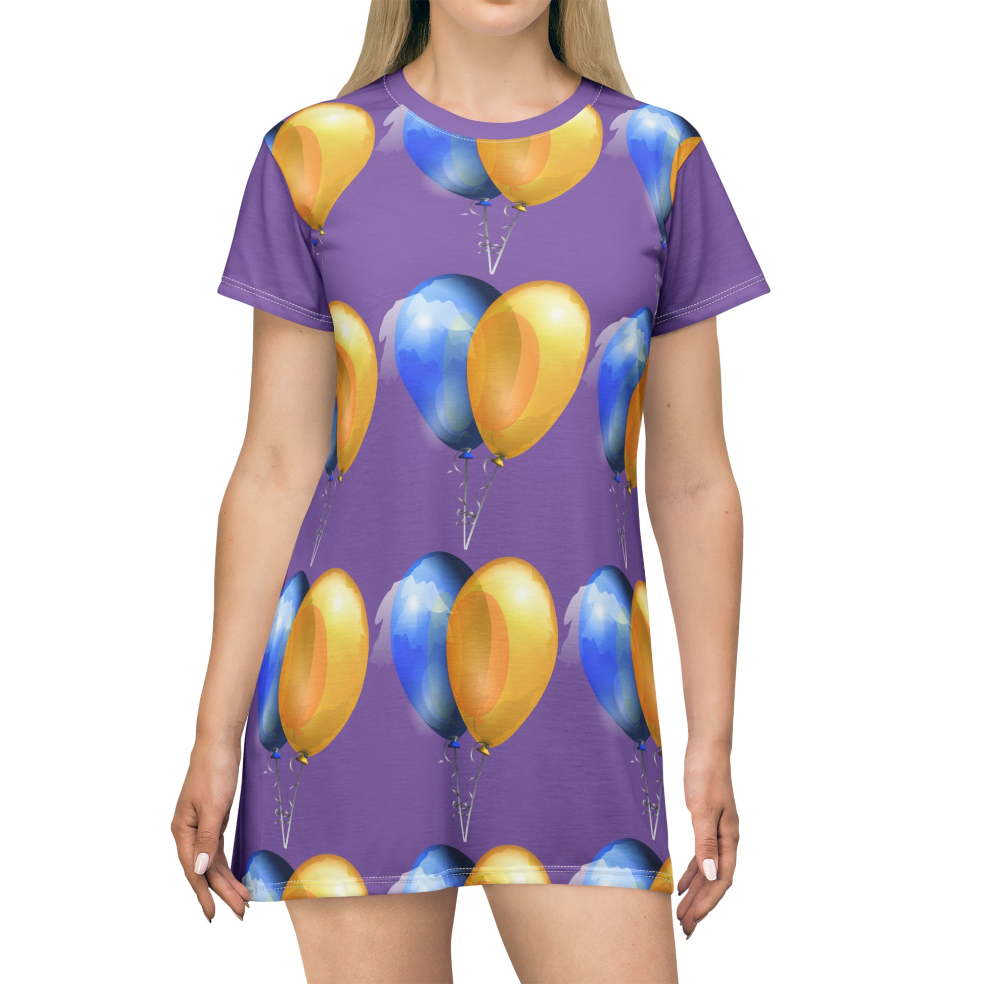 Balloms  All Over Print T-Shirt Dress (8540580512063)