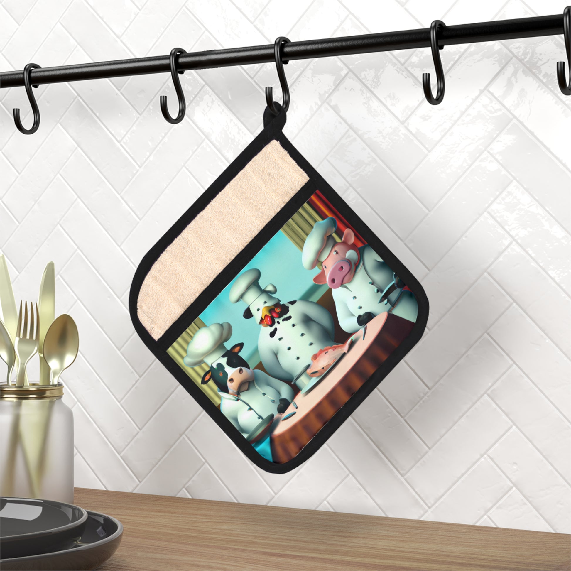3 chefs   V2   Pot Holder with Pocket (8543804948799)