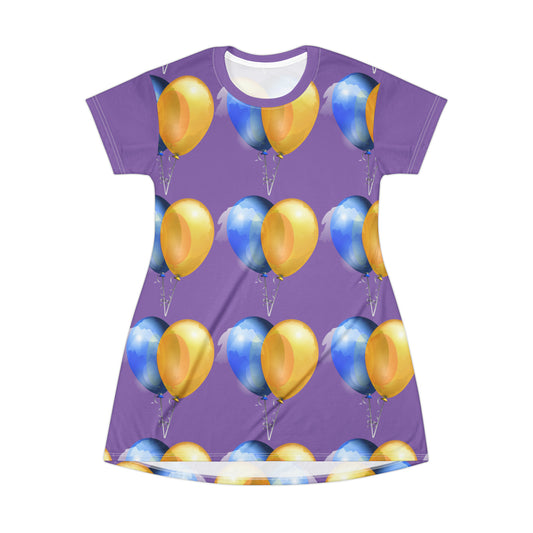Balloms  All Over Print T-Shirt Dress (8540580512063)