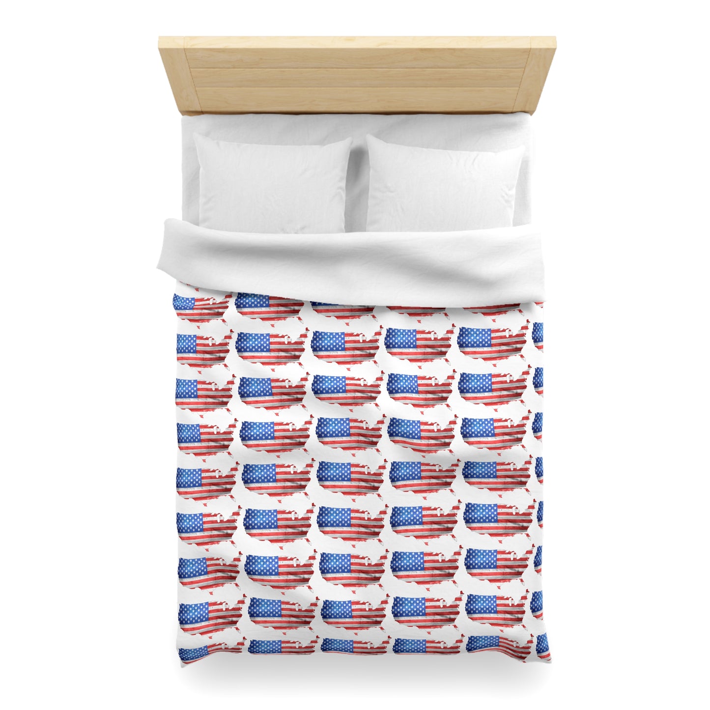 America in flag     Microfiber Duvet Cover (8542018994495)