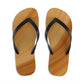 wood grain   Unisex Flip-Flops (8540460548415)
