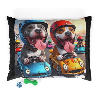 Dog Bed - Pit Bulls Race Car Print (9726637048127)