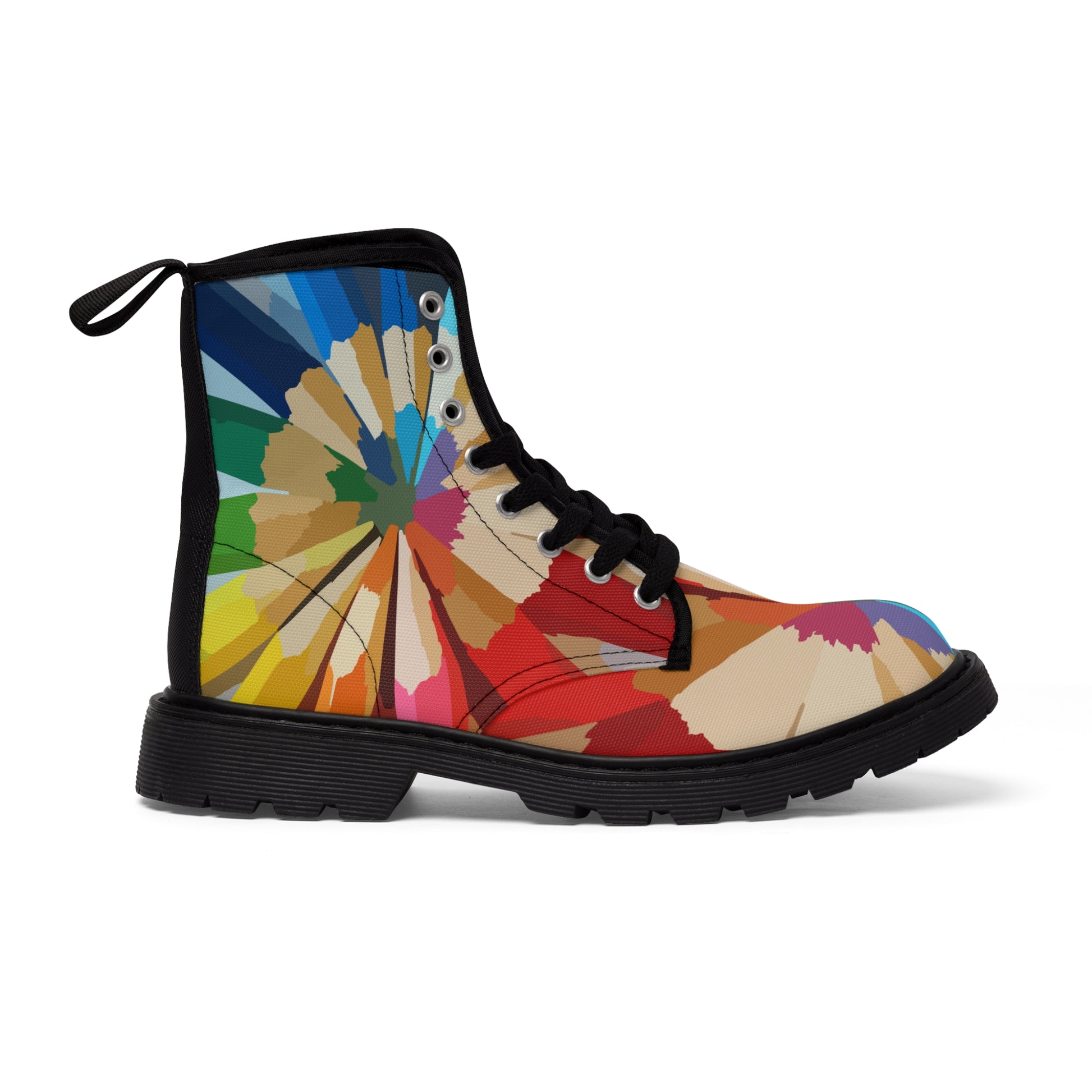 Colored pencils    Women's Canvas Boots (8539941175615)