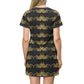 Gold crab   All Over Print T-Shirt Dress (8540533719359)
