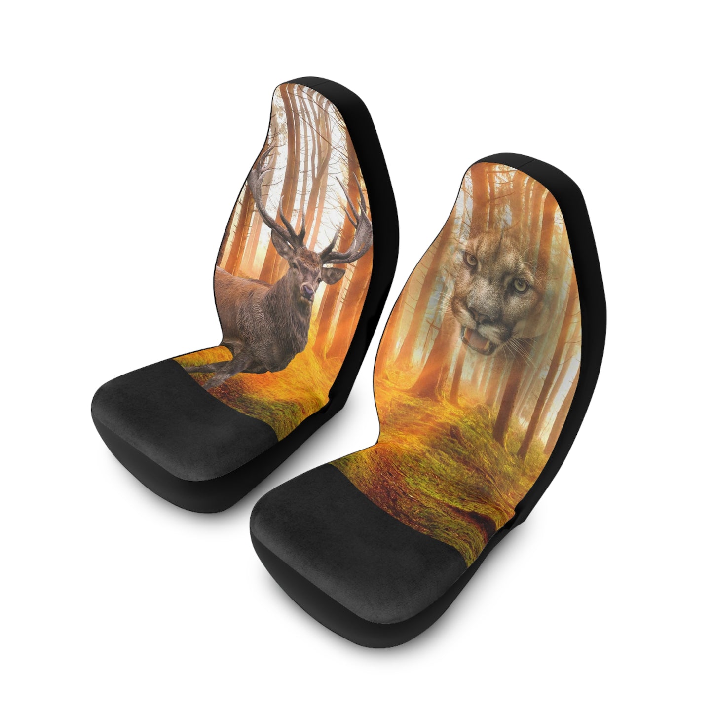 The Hunted - Elk- Couger -Polyester Car Seat Covers (8194518909247)