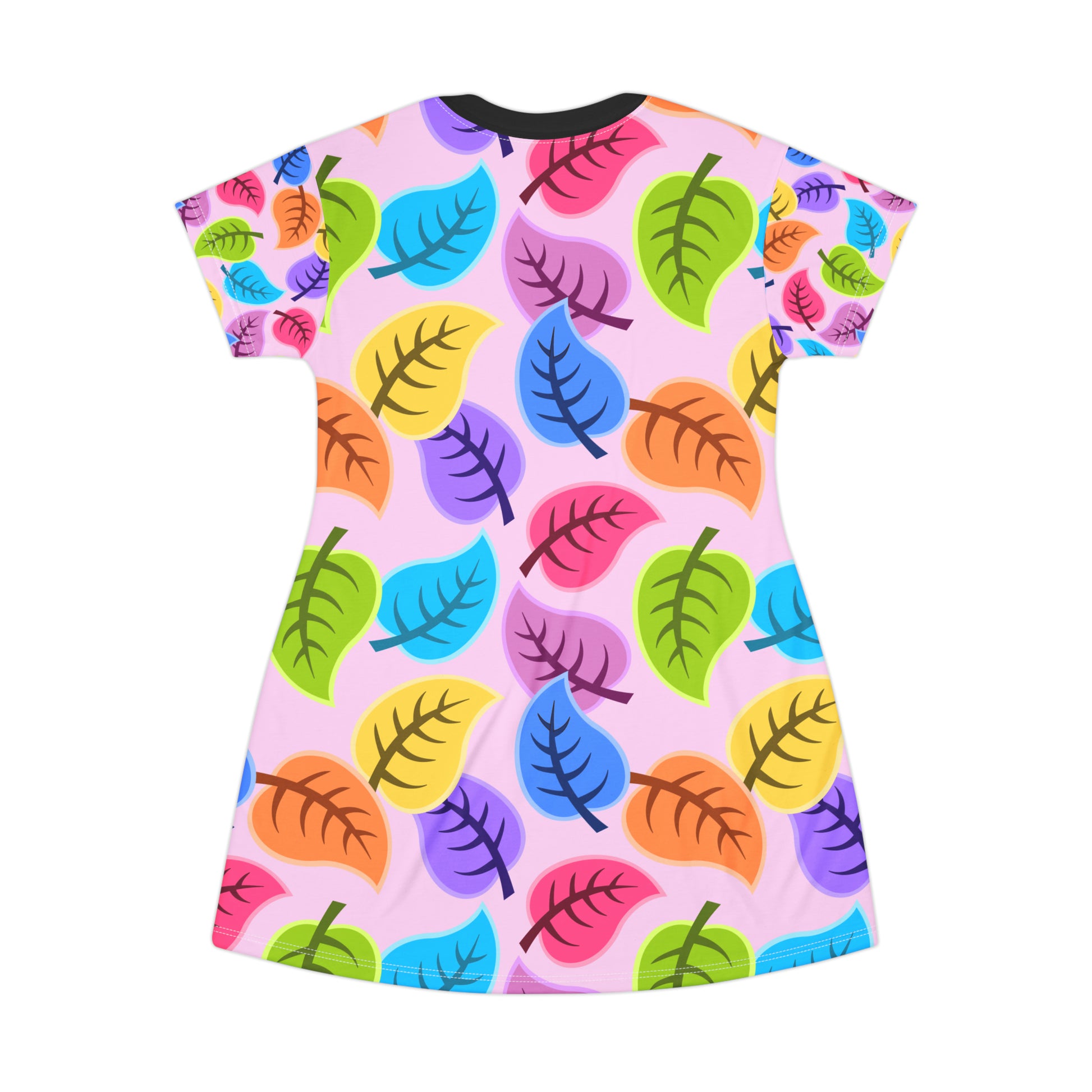 Colored leaf    All Over Print T-Shirt Dress (8540602761535)